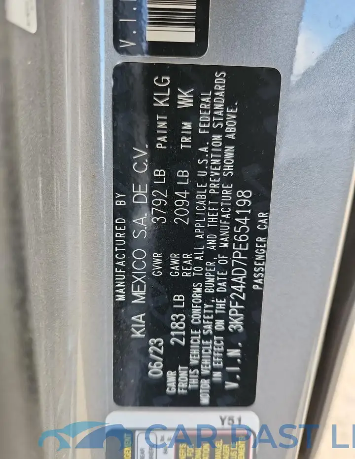 3KPF24AD7PE654198# 12
