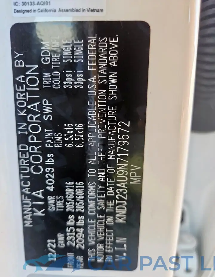 KNDJ23AU9N7179672# 13