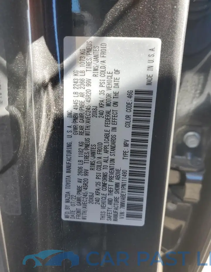 7MMVABEY1PN111490# 14