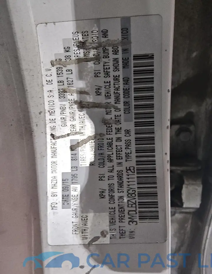 3MYDLBZV8GY111125# 12