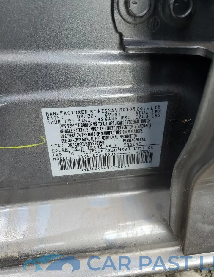 3N1AB8CV6NY290250# 12