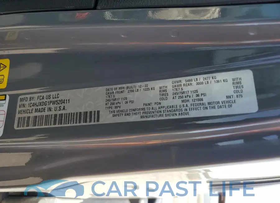1C4HJXDG1PW520411# 13