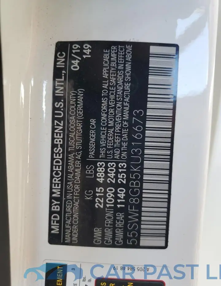 55SWF8GB5KU316673# 13
