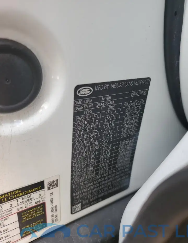 SALYB2EX0KA790999# 12