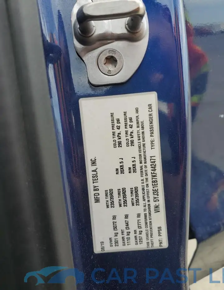 5YJ3E1EB7KF442471# 12