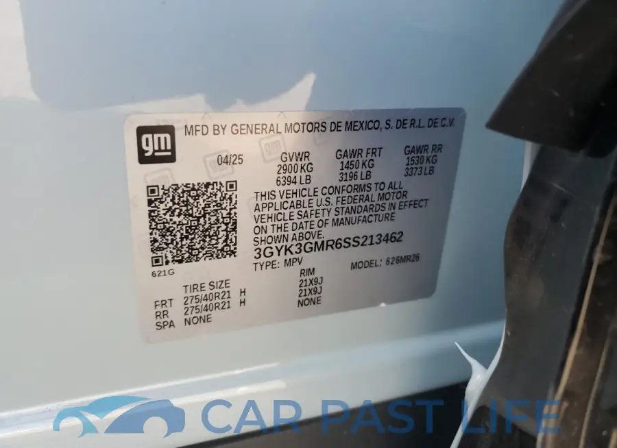 3GYK3GMR6SS213462# 13