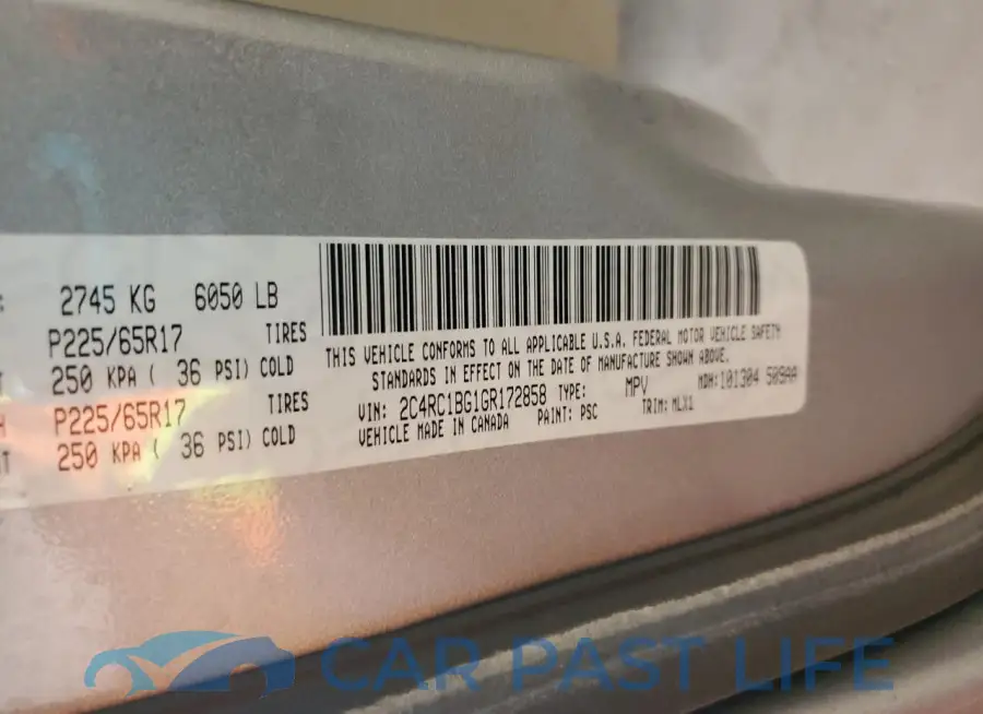 2C4RC1BG1GR172858# 13