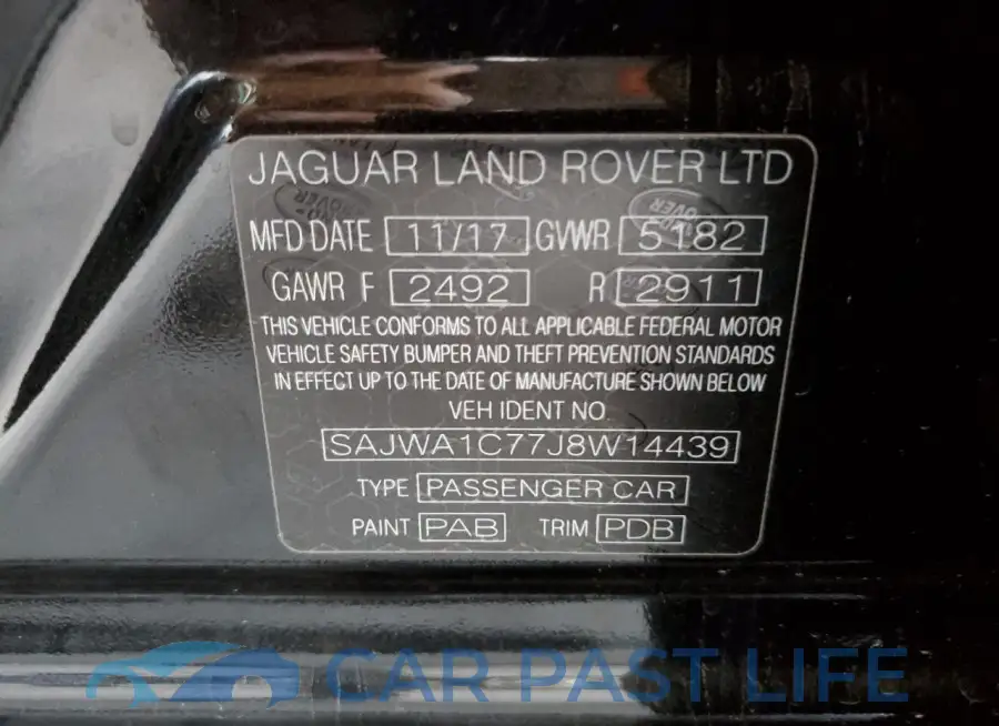 SAJWA1C77J8W14439# 12