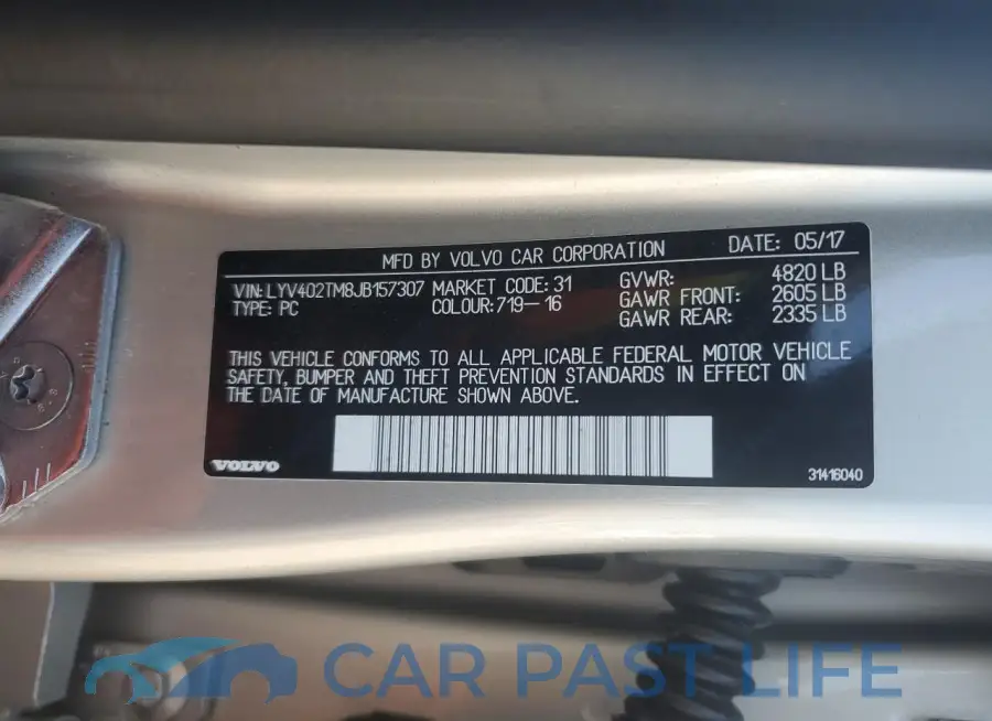 LYV402TM8JB157307# 13
