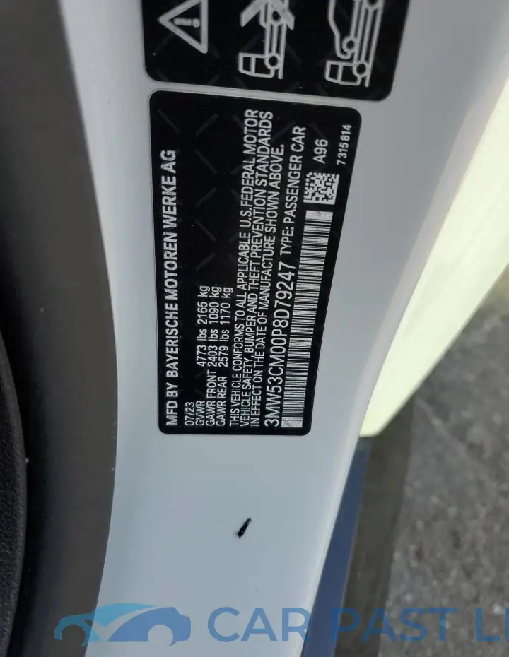 3MW53CM00P8D79247# 12