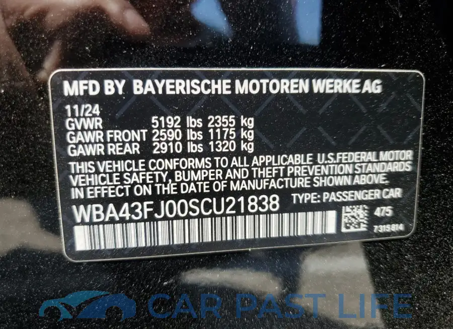 WBA43FJ00SCU21838# 13