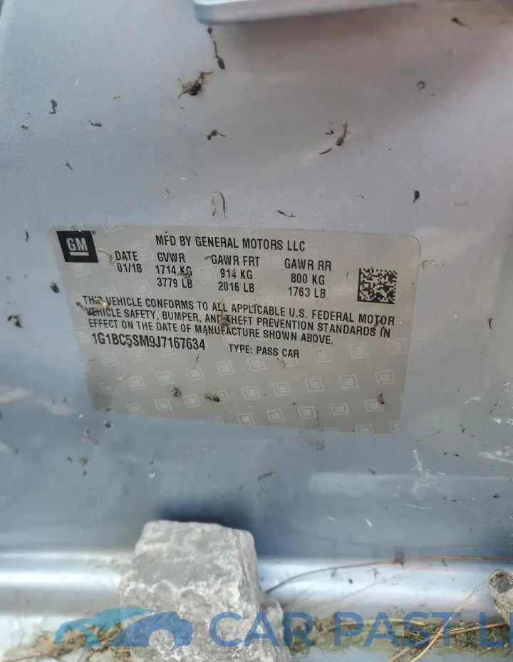 1G1BC5SM9J7167634# 12