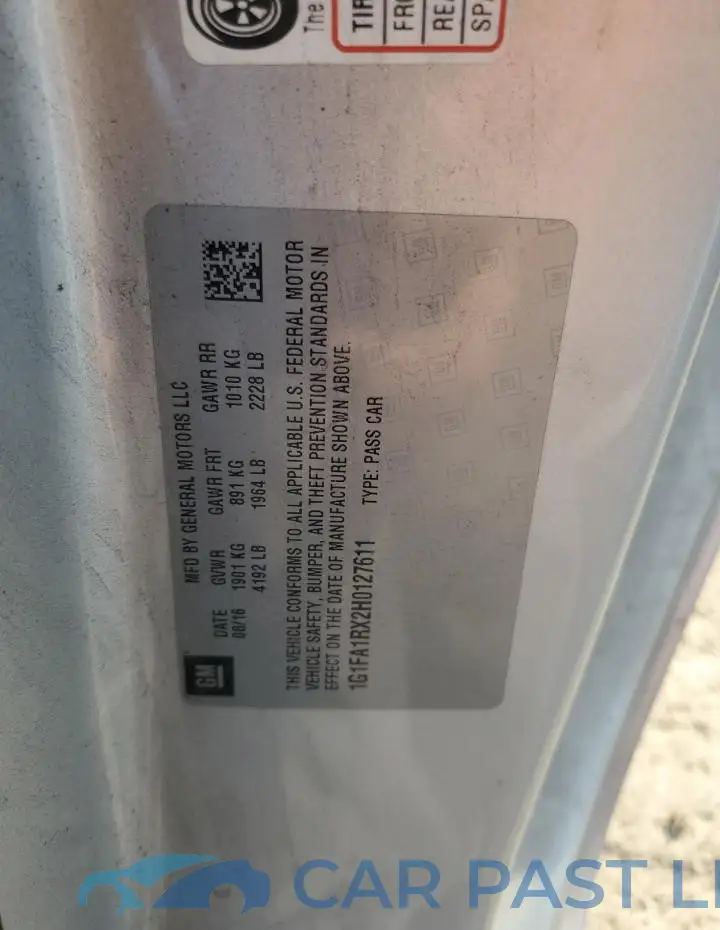 1G1FA1RX2H0127611# 13