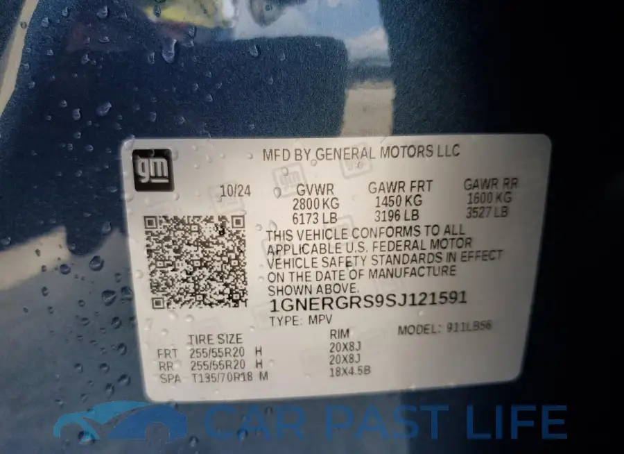 1GNERGRS9SJ121591# 14