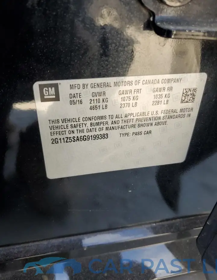 2G11Z5SA6G9199383# 13
