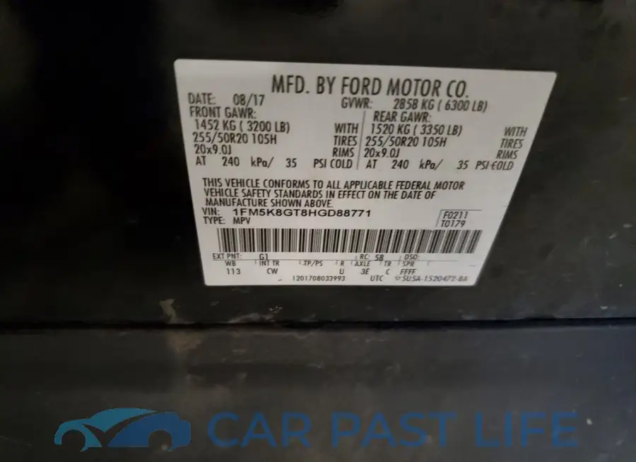 1FM5K8GT8HGD88771# 14
