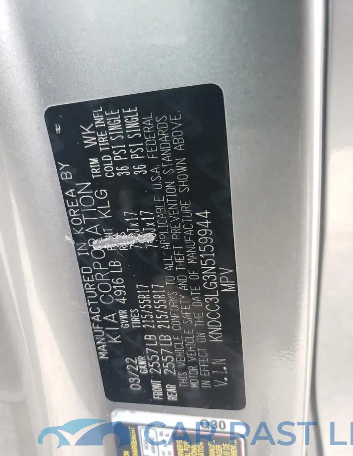 KNDCC3LG3N5159944# 13