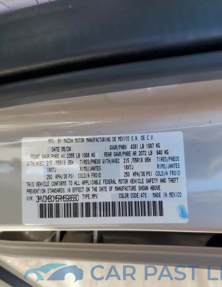 3MVDMBCM5RM698680# 14