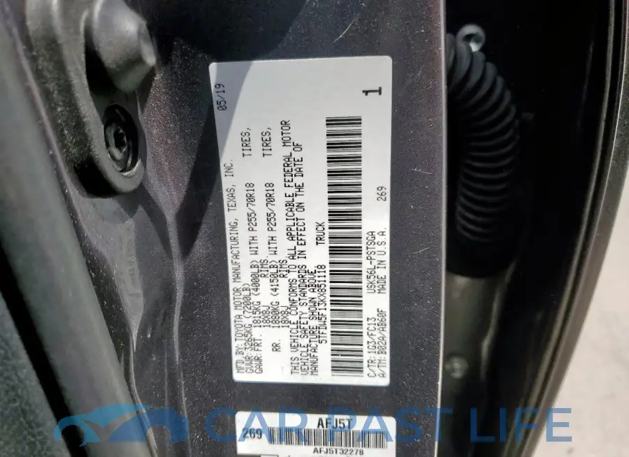 5TFDW5F13KX851118# 12
