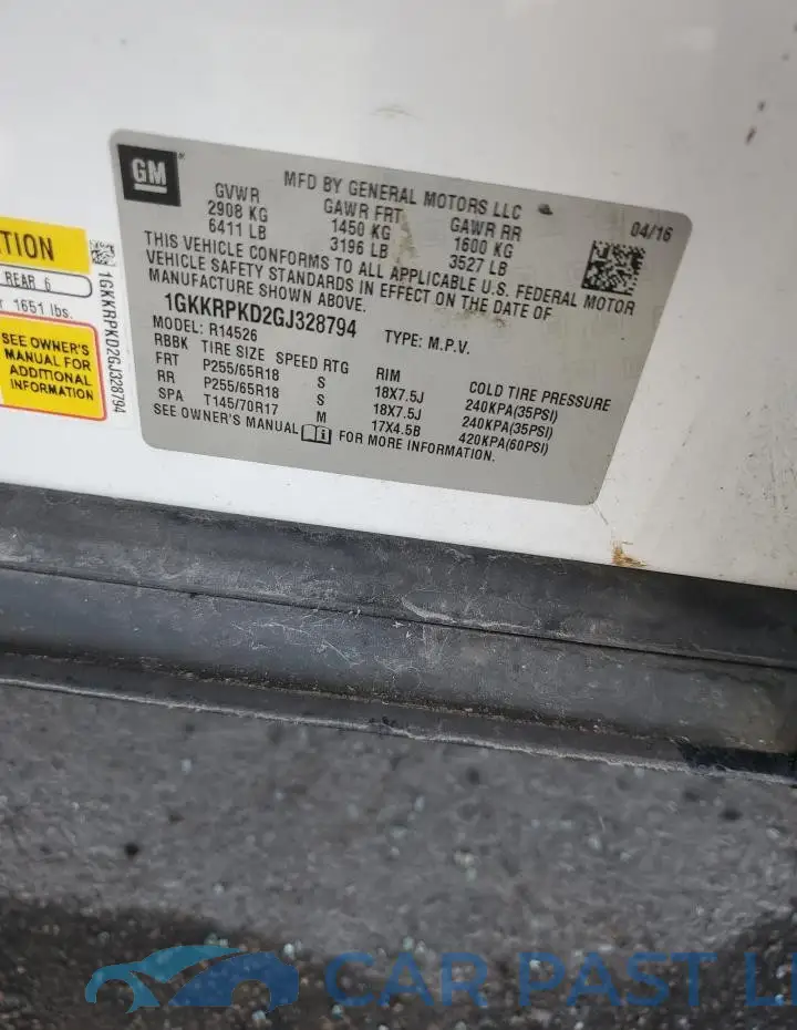 1GKKRPKD2GJ328794# 13