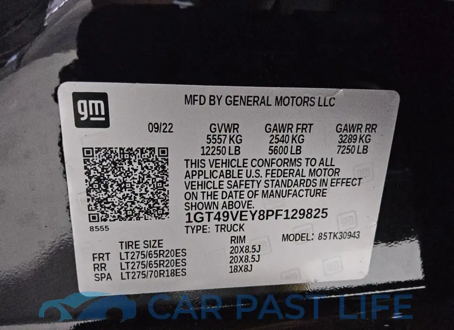 1GT49VEY8PF129825# 13
