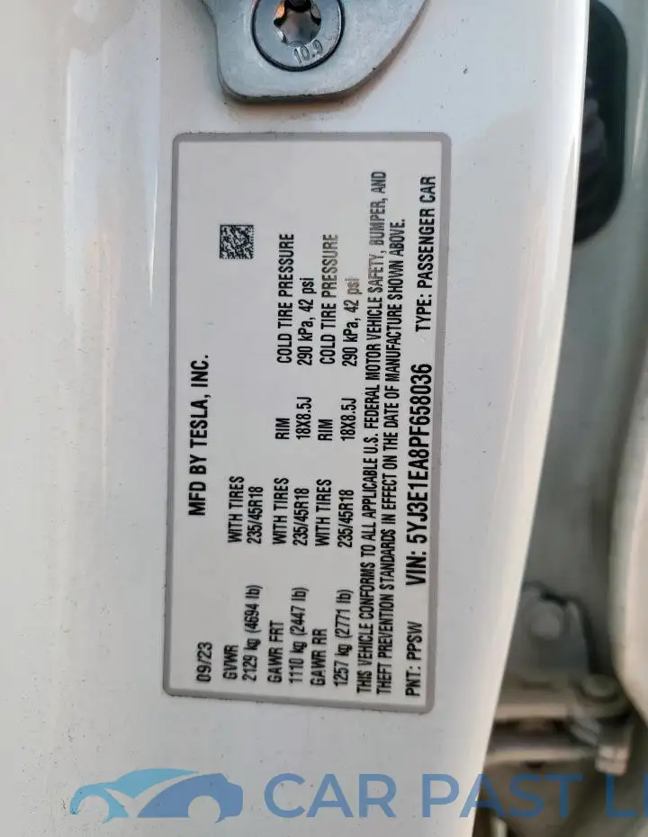 5YJ3E1EA8PF658036# 13