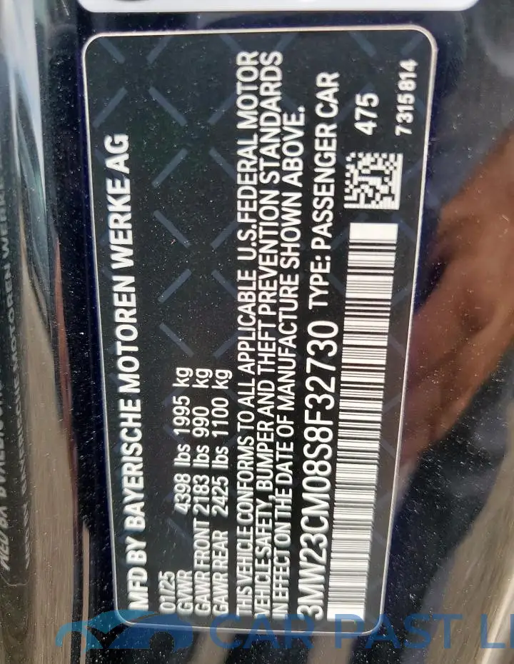 3MW23CM08S8F32730# 12