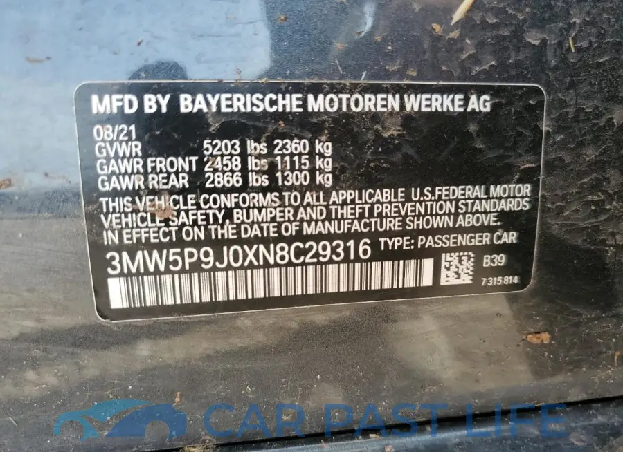 3MW5P9J0XN8C29316# 12