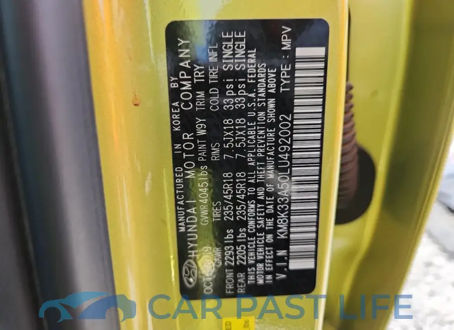 KM8K33A50LU492002# 13