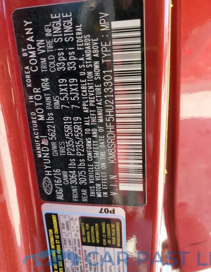 KM8SRDHF5HU213301# 14