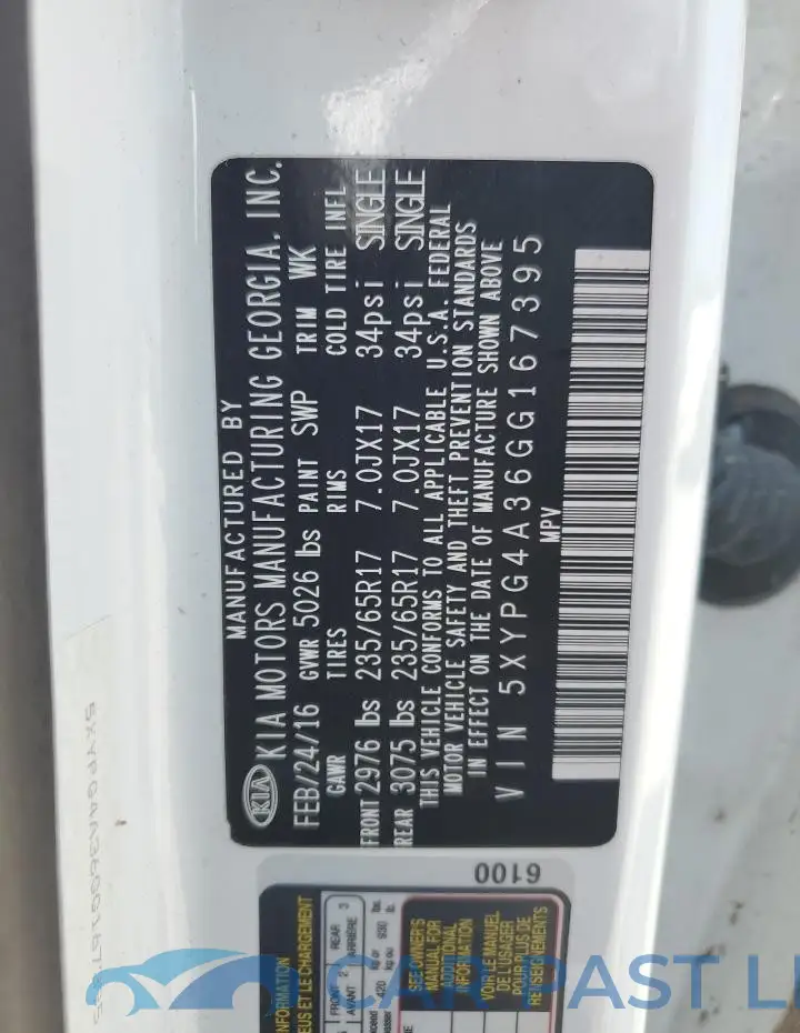 5XYPG4A36GG167395# 13