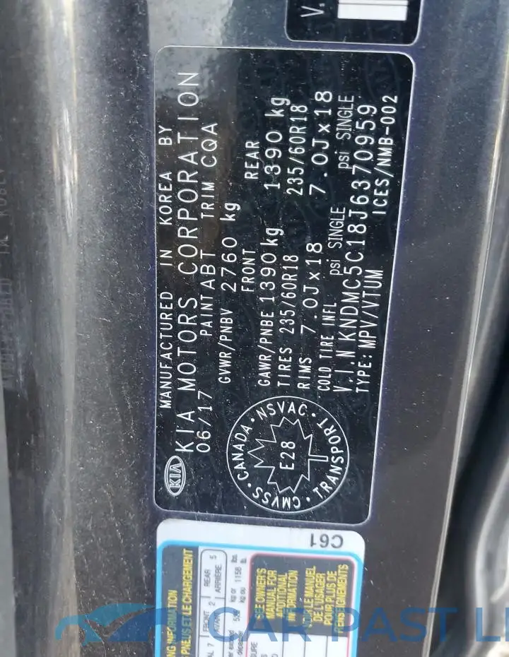 KNDMC5C18J6370959# 13