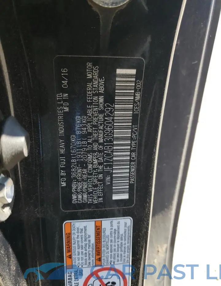 JF1ZCAB13G9604292# 12