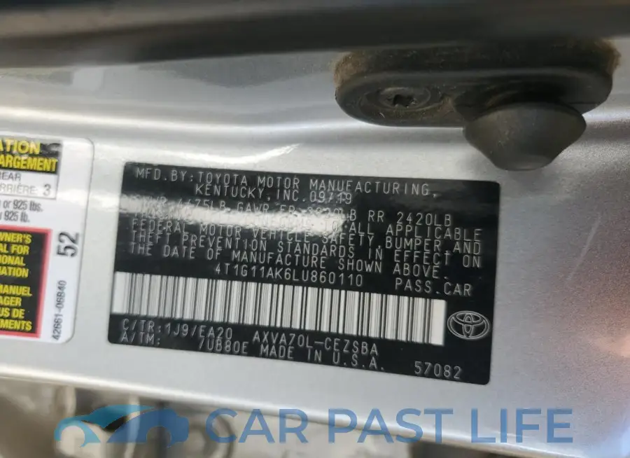 4T1G11AK6LU860110# 12