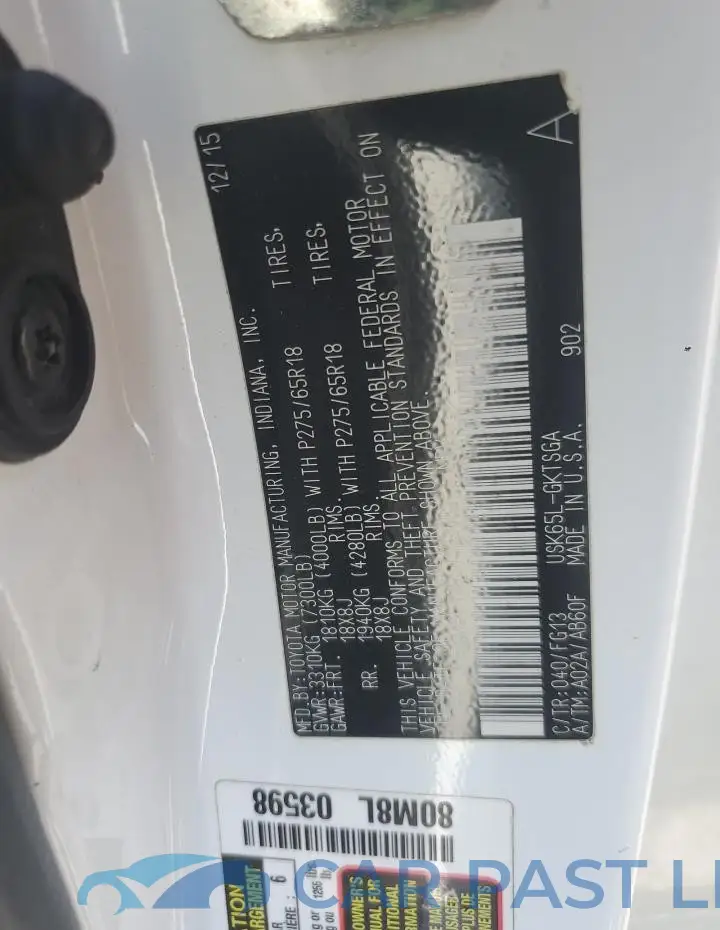 5TDBW5G12GS133305# 13