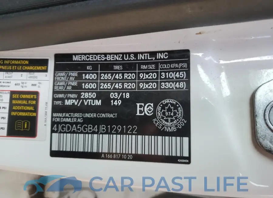 4JGDA5GB4JB129122# 13