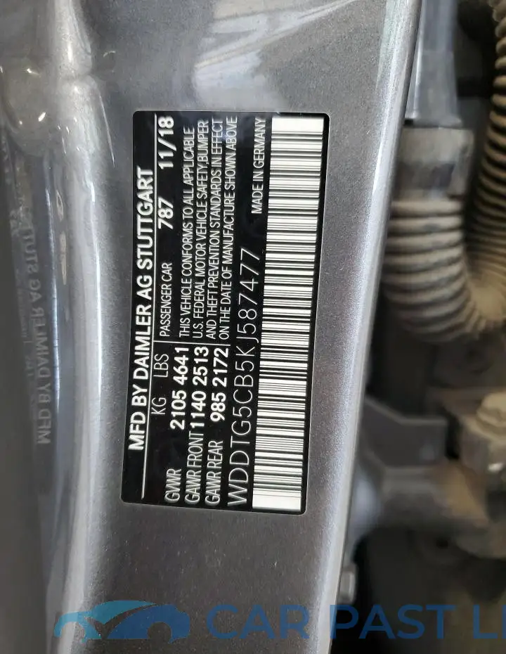 WDDTG5CB5KJ587477# 12