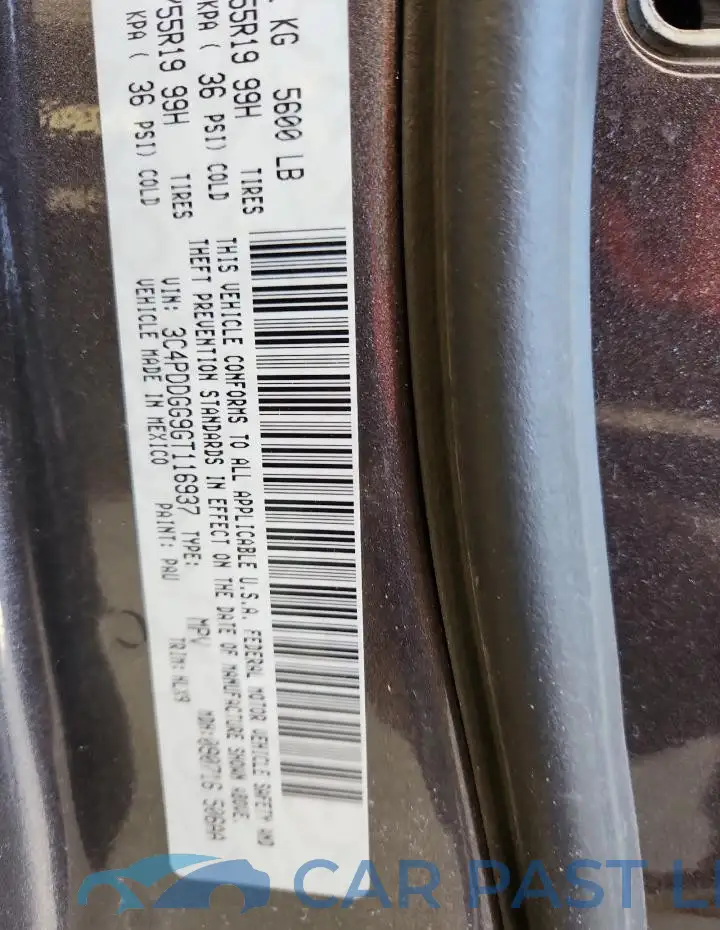 3C4PDDGG9GT116937# 13