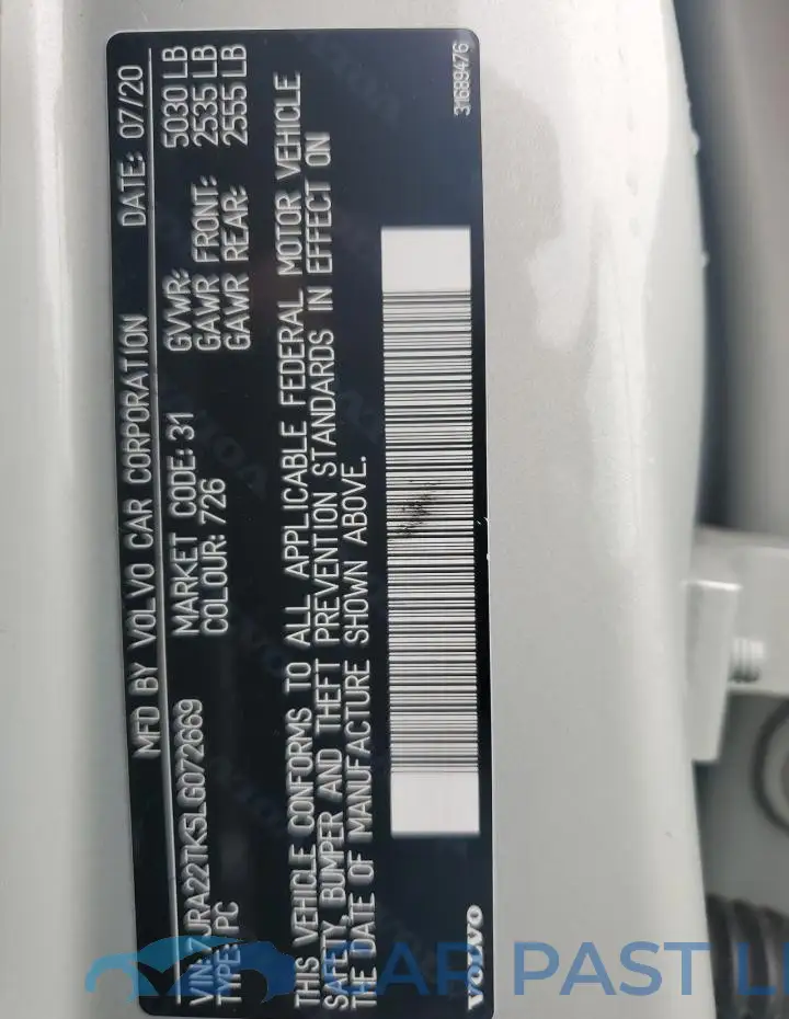 7JRA22TK5LG072669# 13