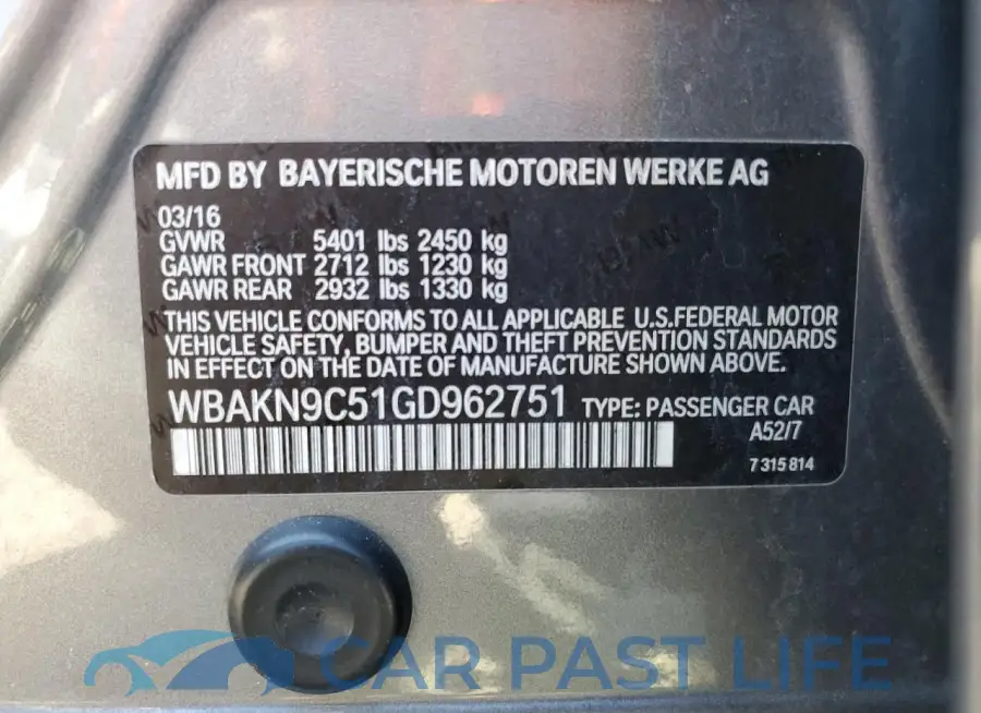 WBAKN9C51GD962751# 12