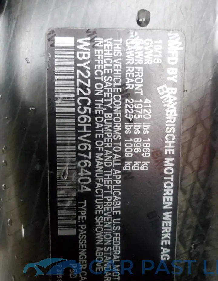 WBY2Z2C56HV676404# 12