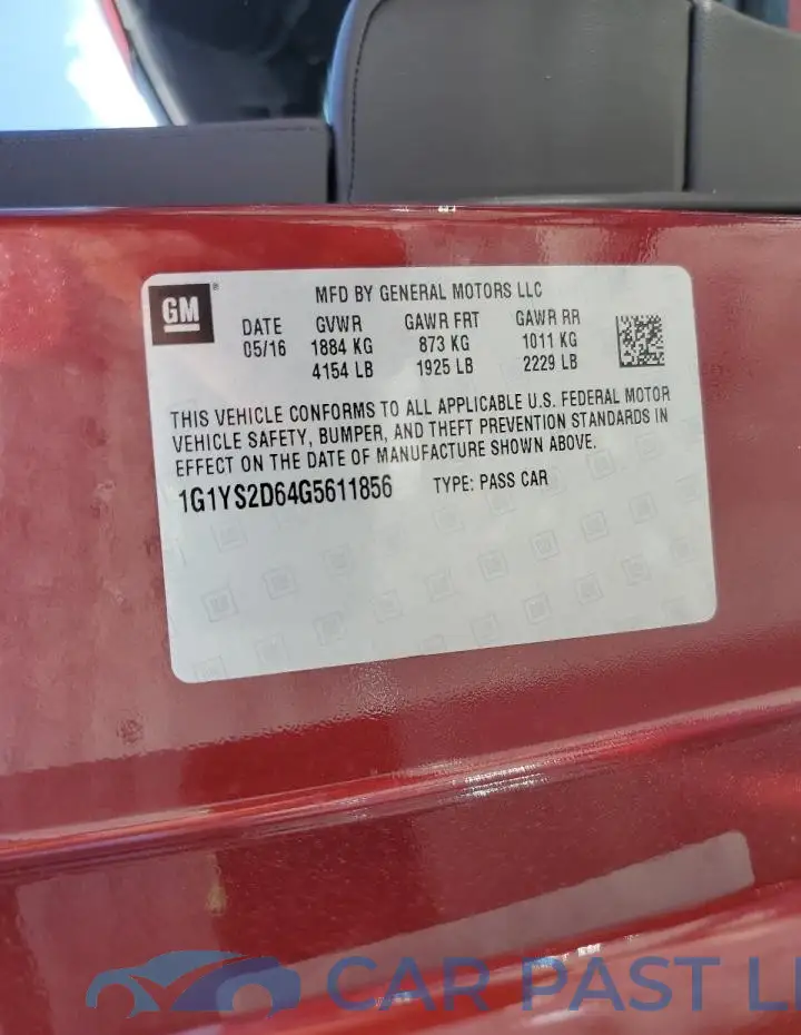 1G1YS2D64G5611856# 12