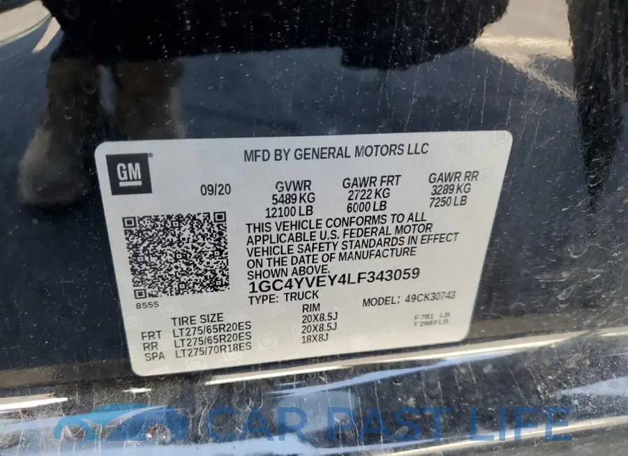 1GC4YVEY4LF343059# 13