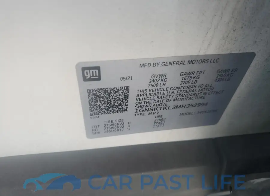 1GNSKTKL3MR352994# 13