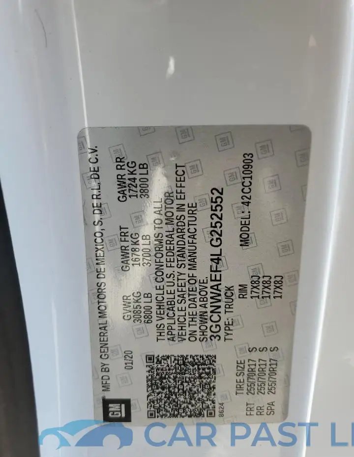 3GCNWAEF4LG252552# 12