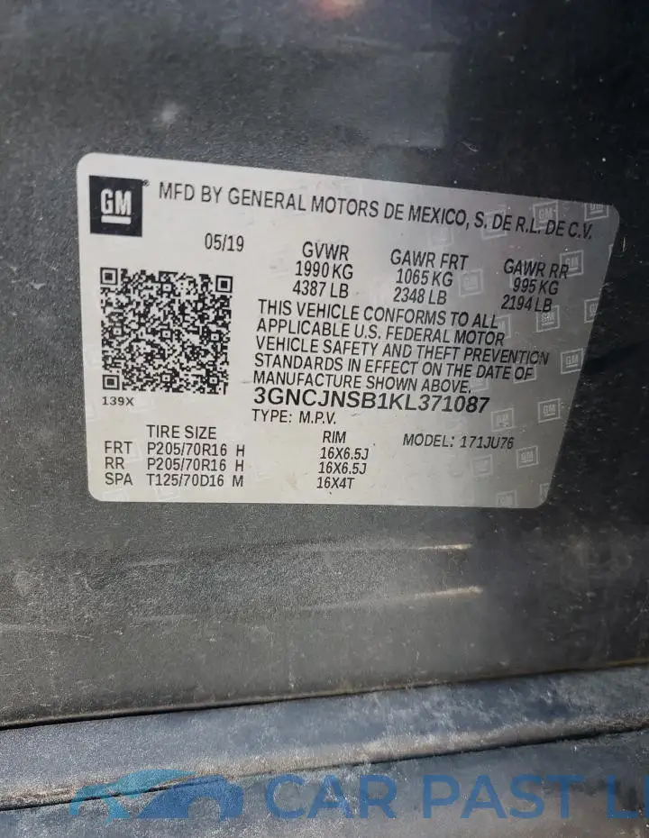 3GNCJNSB1KL371087# 13
