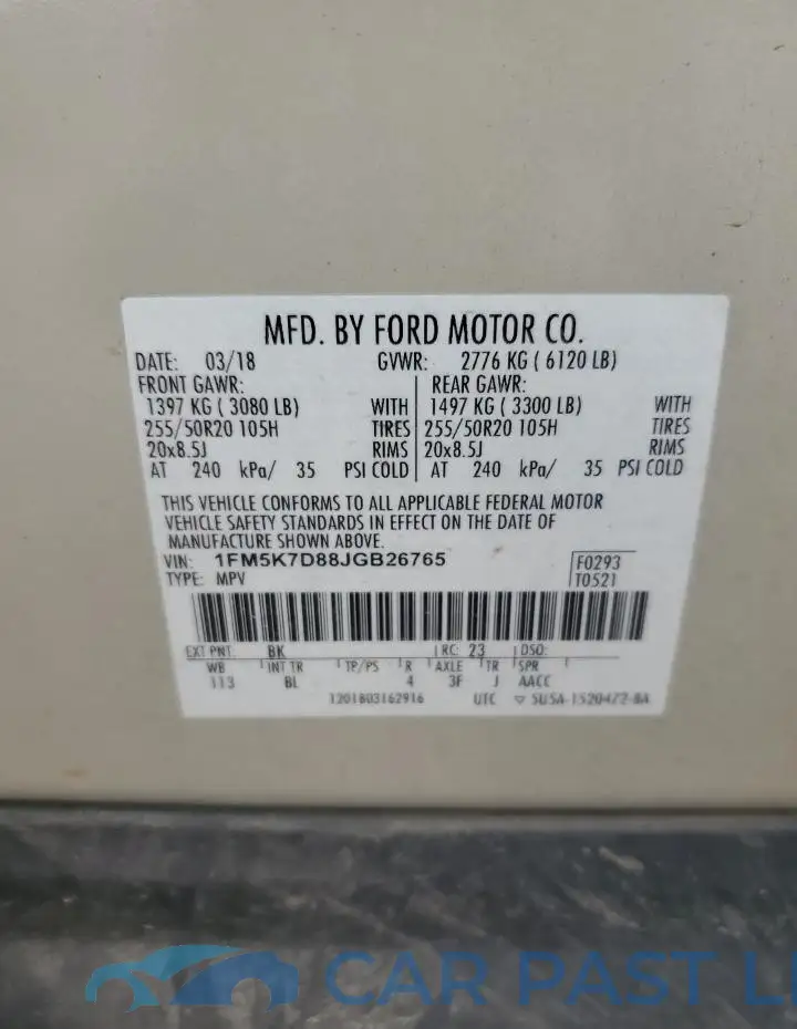 1FM5K7D88JGB26765# 14
