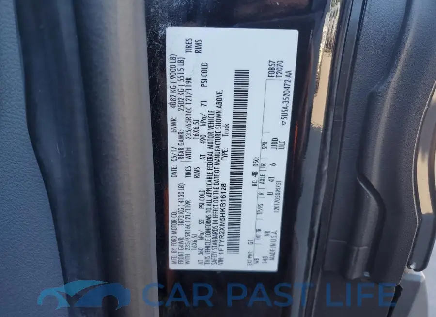 1FTYR2XM5HKB16128# 13