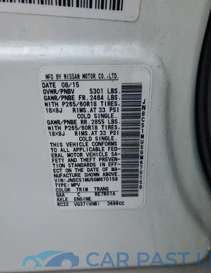 JN8CS1MU5GM670158# 13