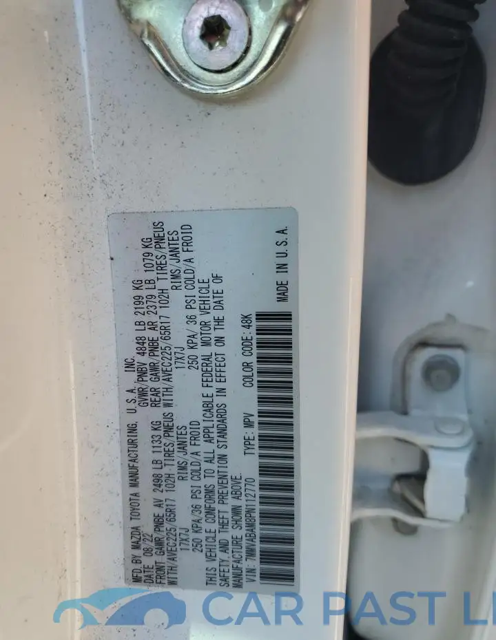 7MMVABAM8PN112770# 12